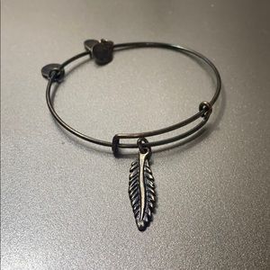 Alex and Ani feather charm bracelet